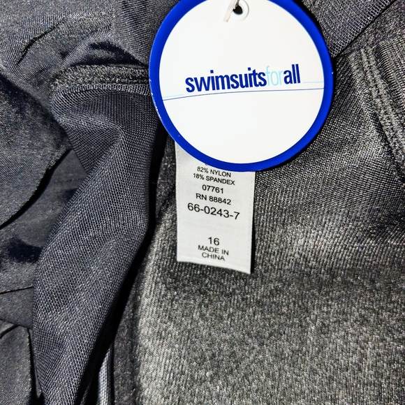 Black and White Striped Swimsuit - Picture 8 of 8